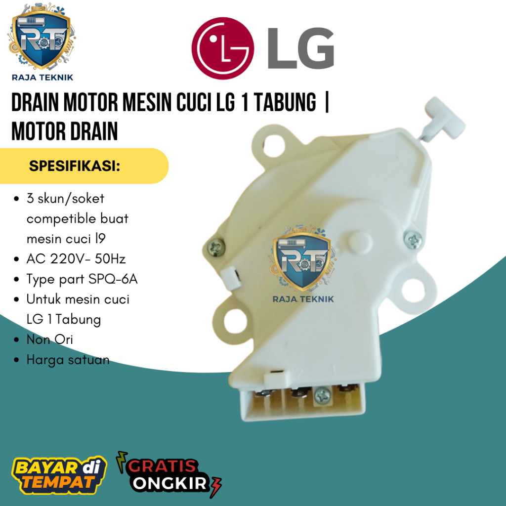 Drain Motor Mesin Cuci LG 1 Tabung | Motor Drain