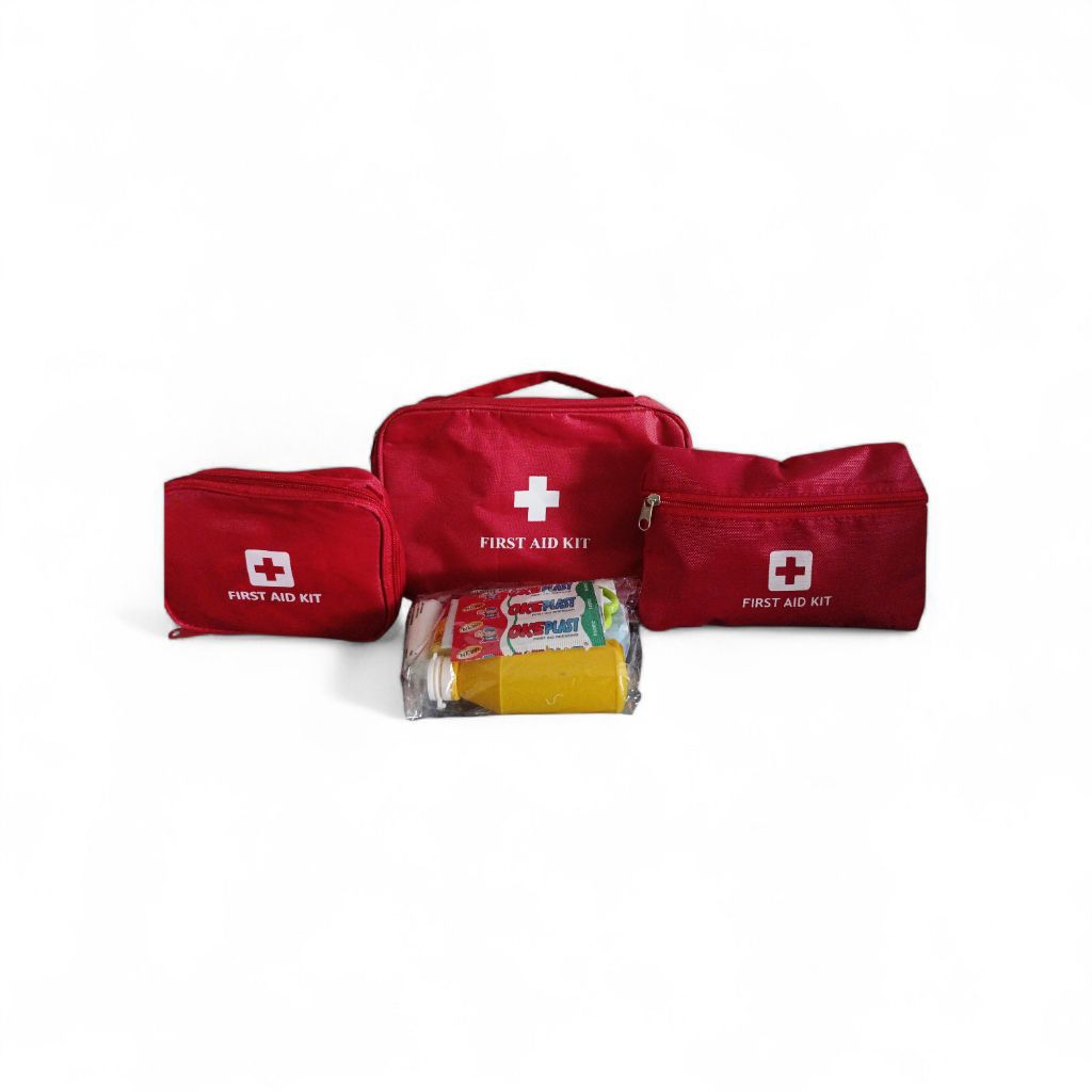 Paket P3K 3 bundling + Isiannya lengkap + ukuran Standar + Mini + pouch