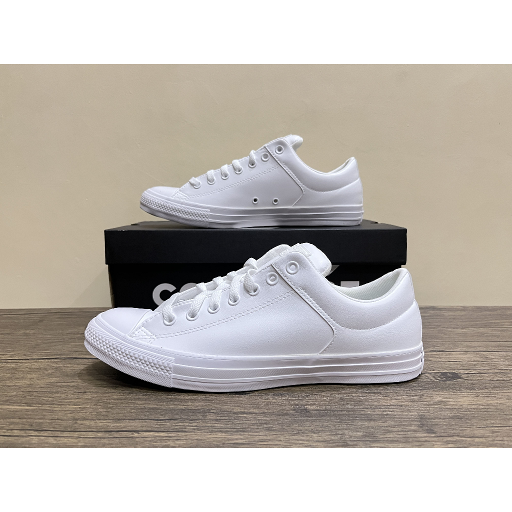 Sepatu casual sneakers Converse CTAS High Street Ox full white A10446C Original