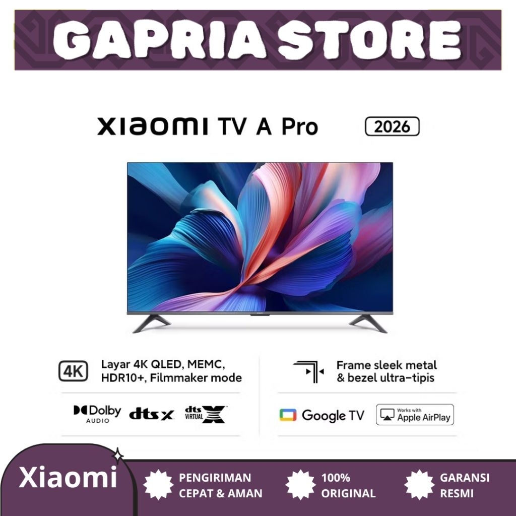 Mi TV A Pro Qled 32 Inch Smart TV HD Google TV Netflix Disney+ Garansi Resmi