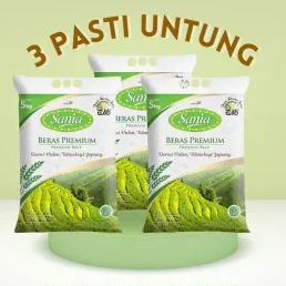 3 KEMASAN BERAS SANIA @ 5KG 15kg