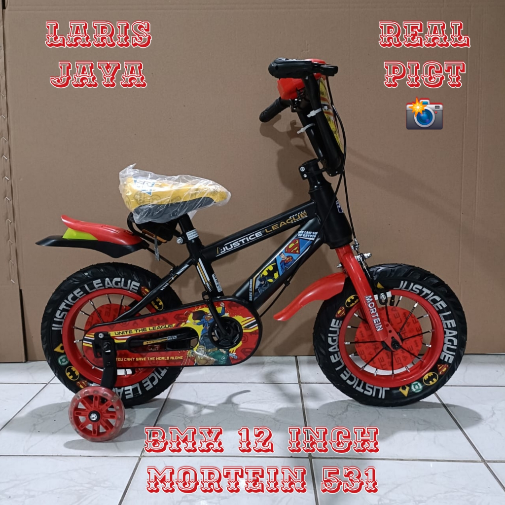 BONUS BELL  Sepeda anak laki laki bmx 12 inch MORTEIN new , BMX 12 COYOTE BAN POMPA , BMX 12 FOSTER