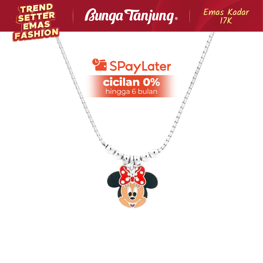 KALUNG KIDS ANAK DISNEY MICKEY MINNIE BOBBA - EMAS 17K - BUNGA TANJUNG GOLD