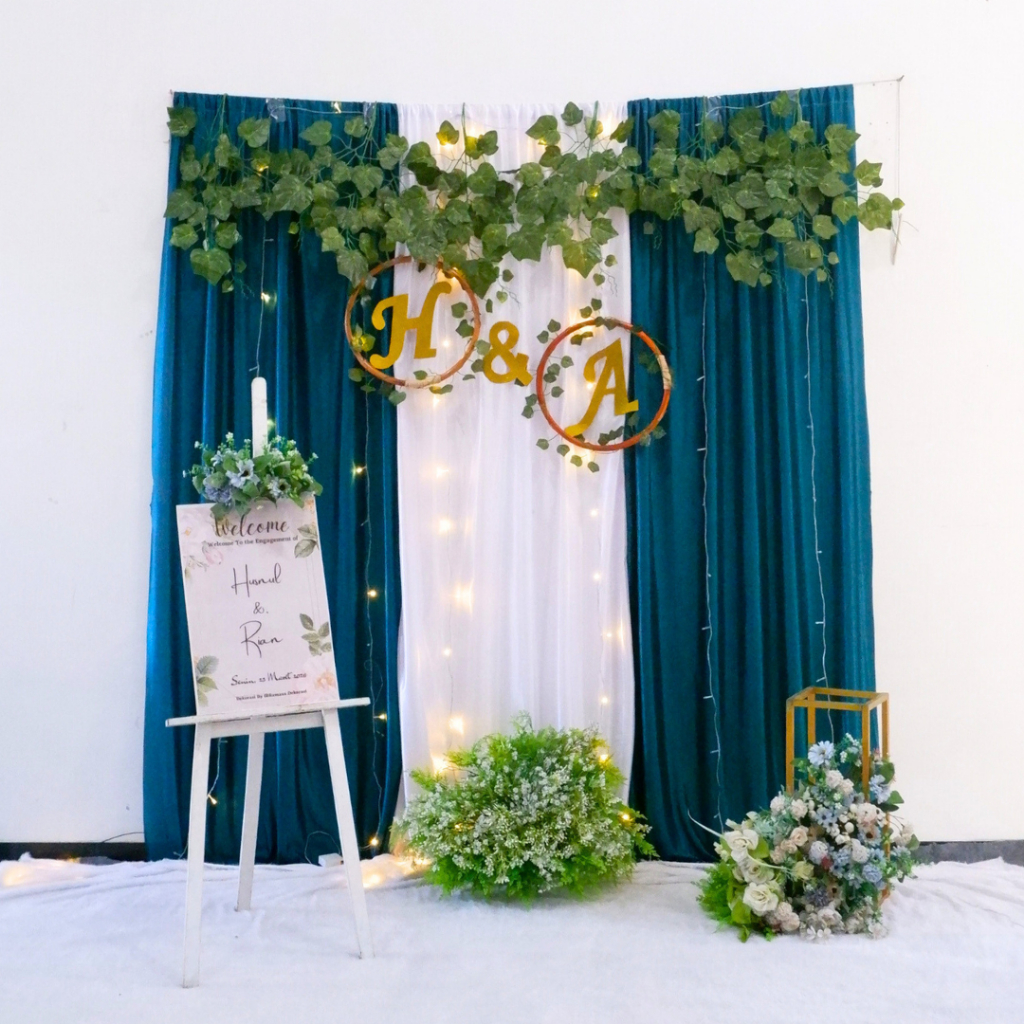 Dekorasi lamaran backdrop VARIASI/Dekorasi lamaran/akadnikah