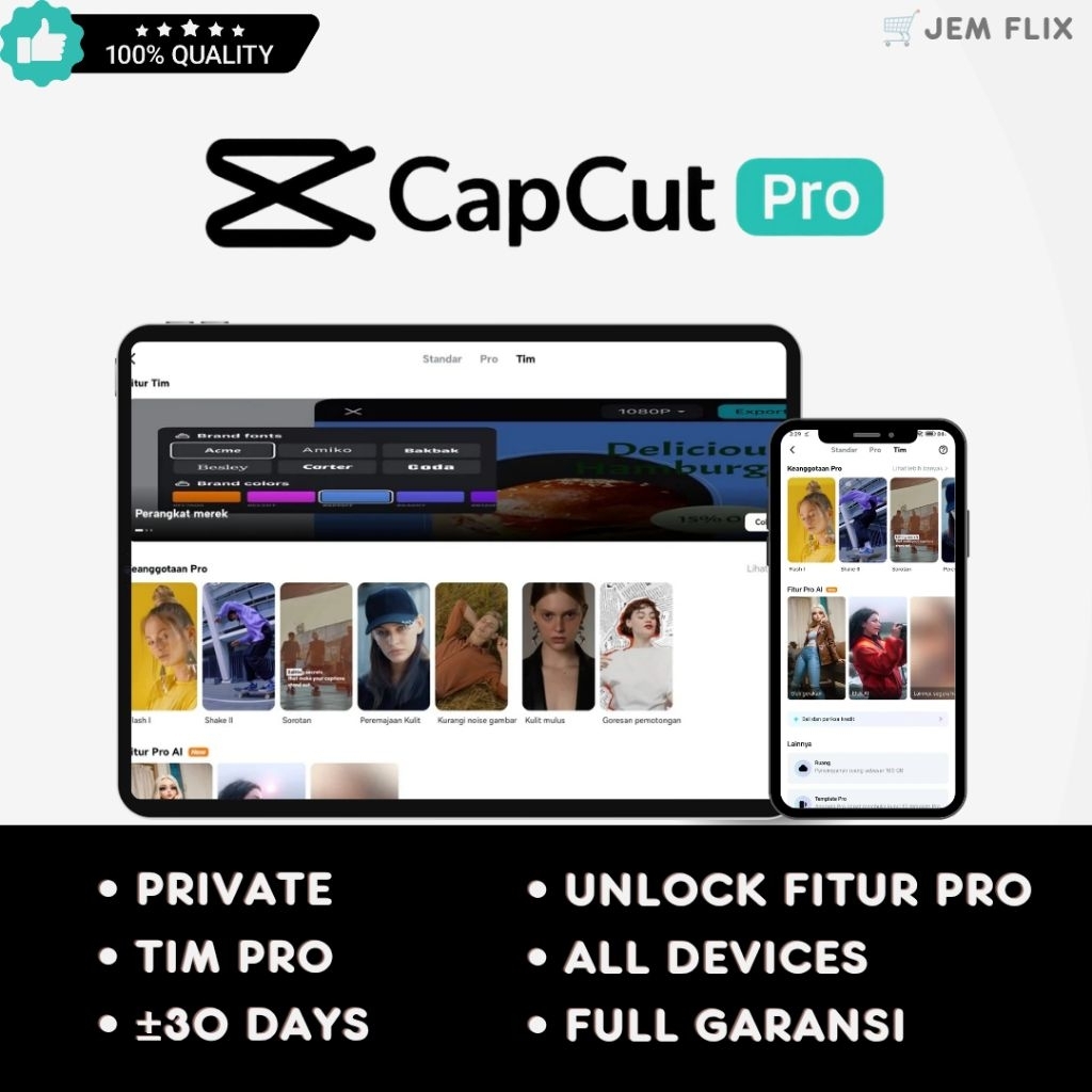 TEMPLATE CAPCUT PRO READY BERGARANSI