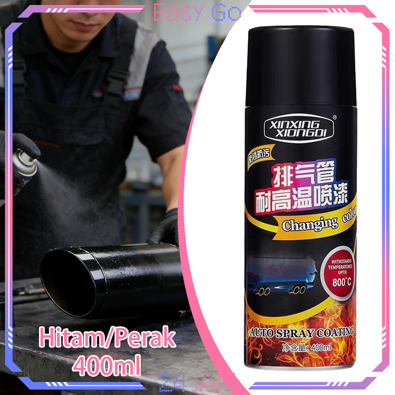 Cat Buat Knalpot Anti Panas 400ml Cat Hitam Anti Panas Knalpot 800°C Cat Anti Panas Untuk Knalpot