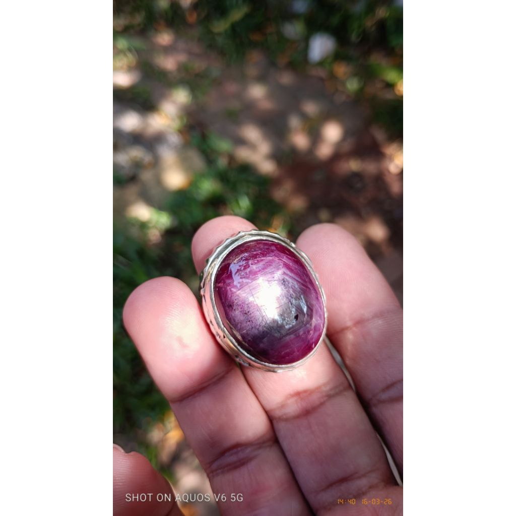 natural batu Ruby Star jumbo