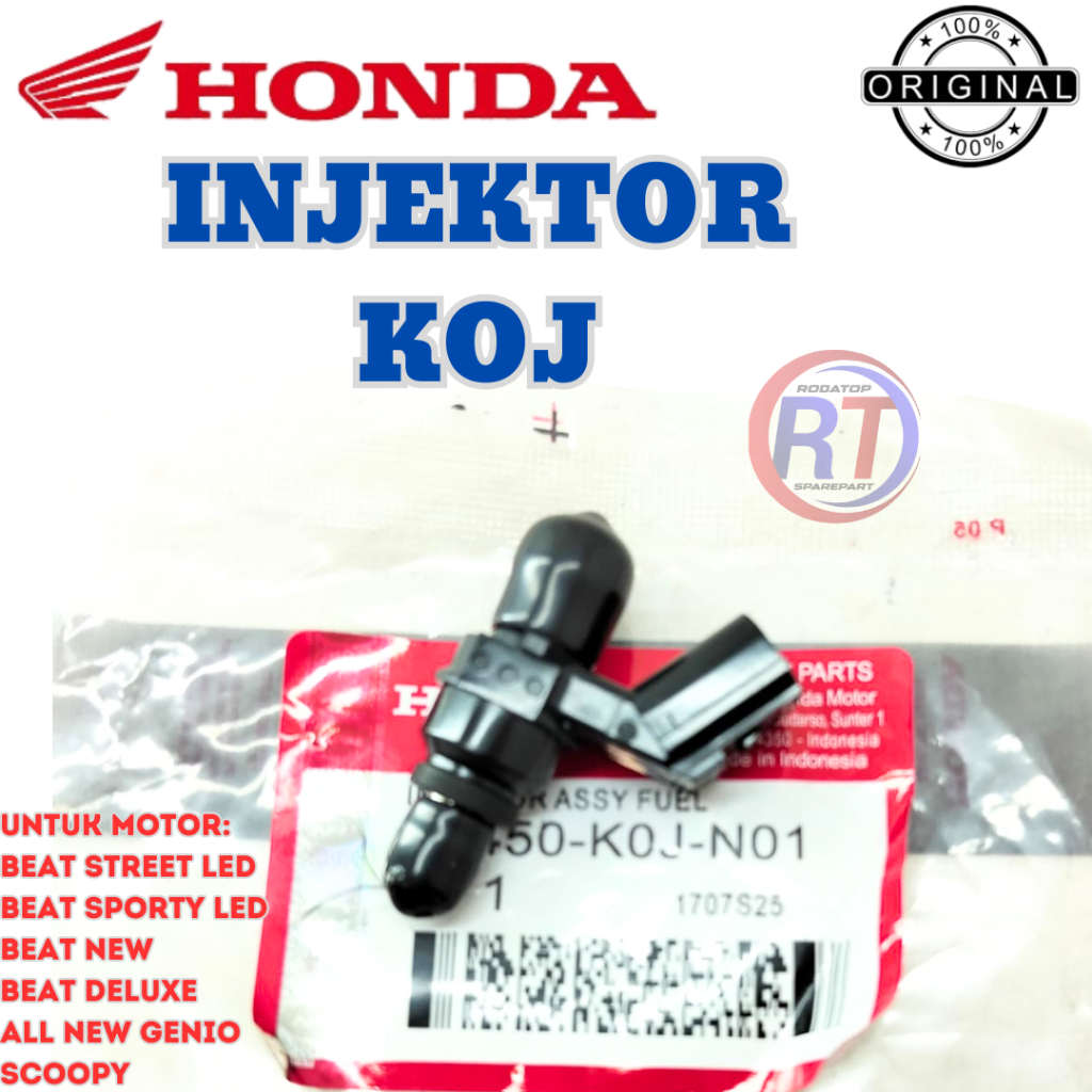 ORIGINAL INJEKTOR KODE KOJ HONDA AHM PRESISI UNTUK MOTOR SCOOPY BEAT DELUXE BEAT STREET LED BEAT NEW