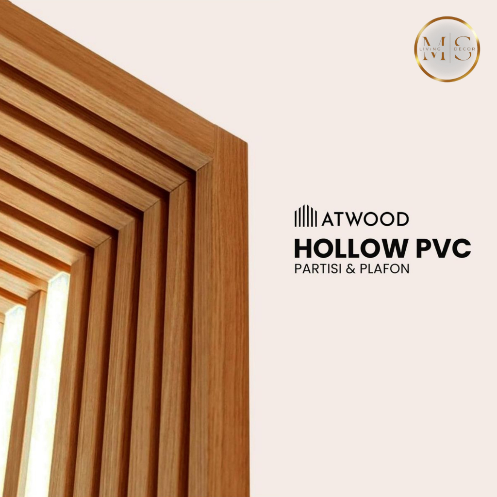 Atwood Hollow PVC Partisi Kisi Kisi Dinding Penyekat Ruangan