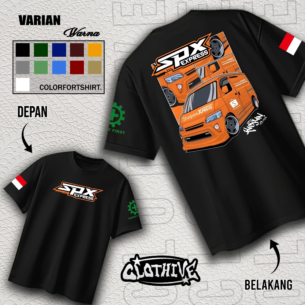 KAOS CLOTHIVE - KAOS DRIVER SPX EXPRESS - KAOS DRIVER SPX KEKINIAN PRIA WANITA TERBARU