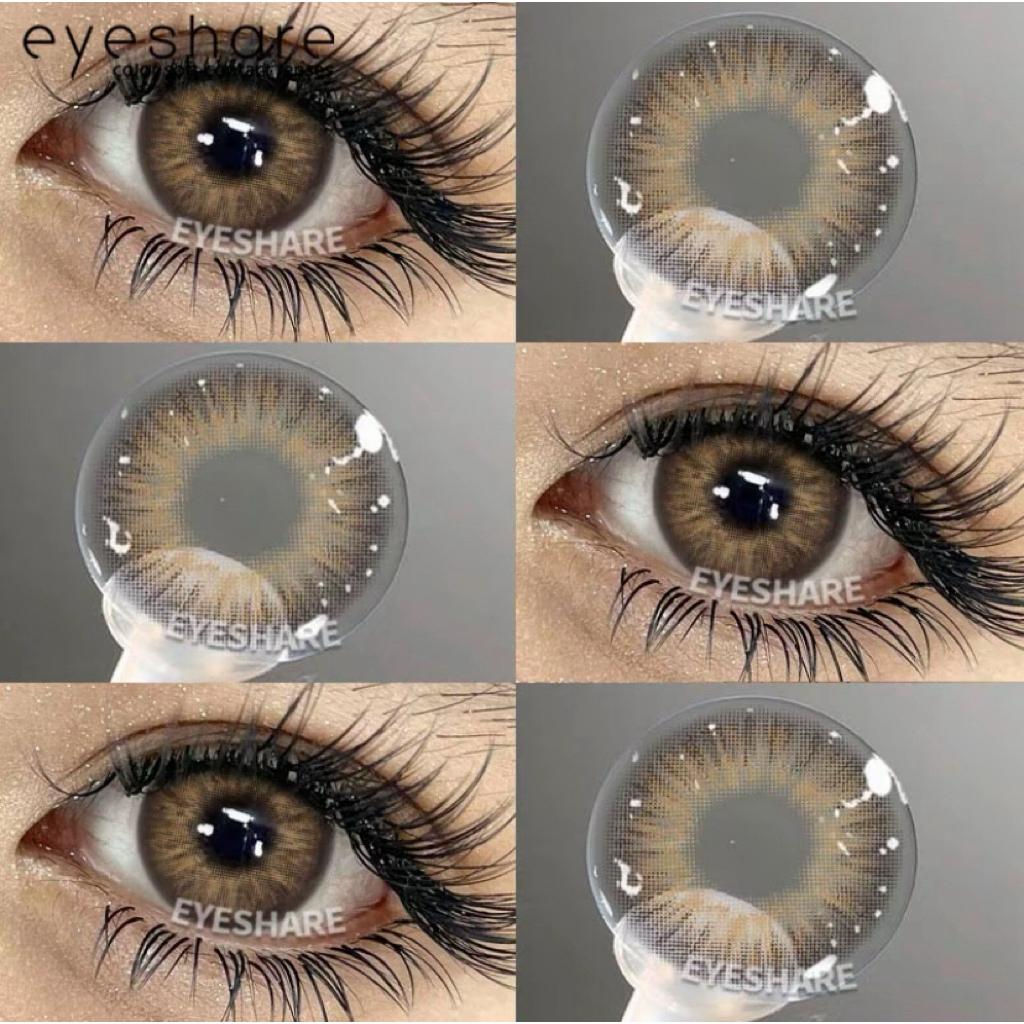 Jual Rugi Softlens Eyeshare Minus 4 Warna OMG Brown