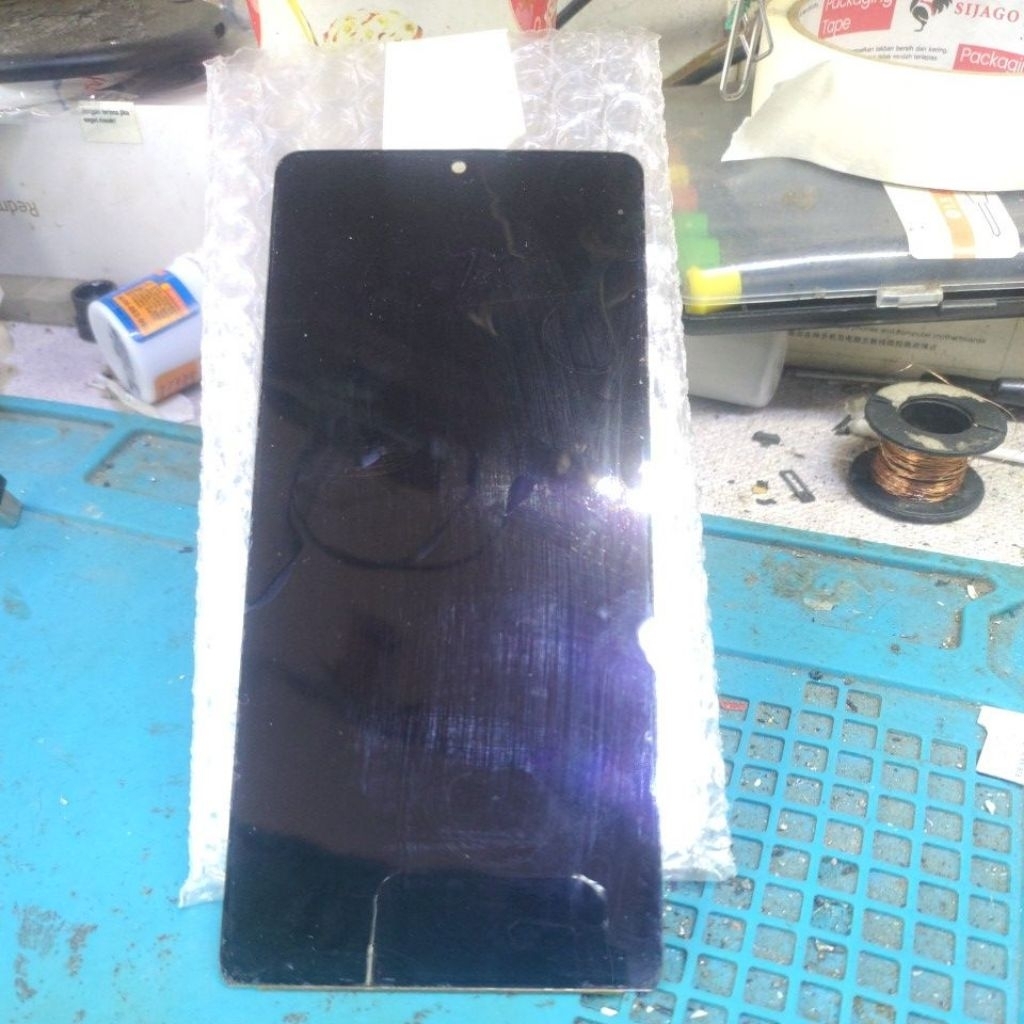 lcd copotan poco x5 pro 5g super amoled hidup tpi grenscrin hujau 1 garis