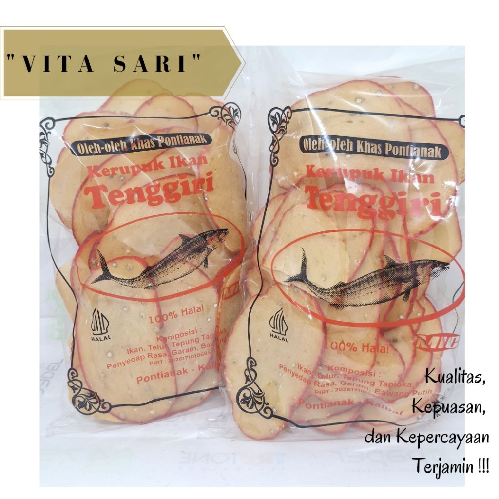 KERUPUK IKAN TENGGIRI/KERUPUK IKAN TENGGIRI SAHANG/KERUPUK IKAN TENGGIRI ASLI/KERUPUK KHAS KALBAR