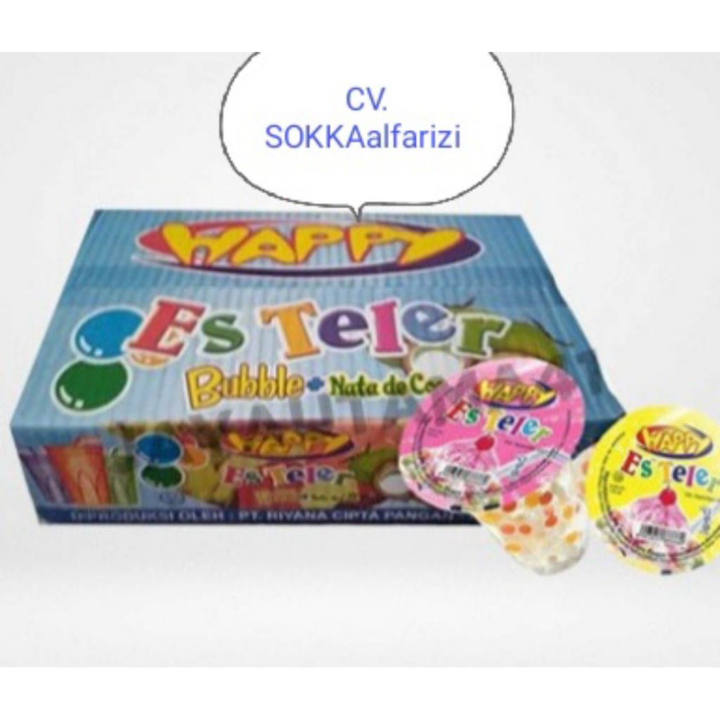 Happy Es Teler Cup/Es Teler Happy Segar/Happy Es Teler Cup 170ml 1 Dus isi 24 Cup