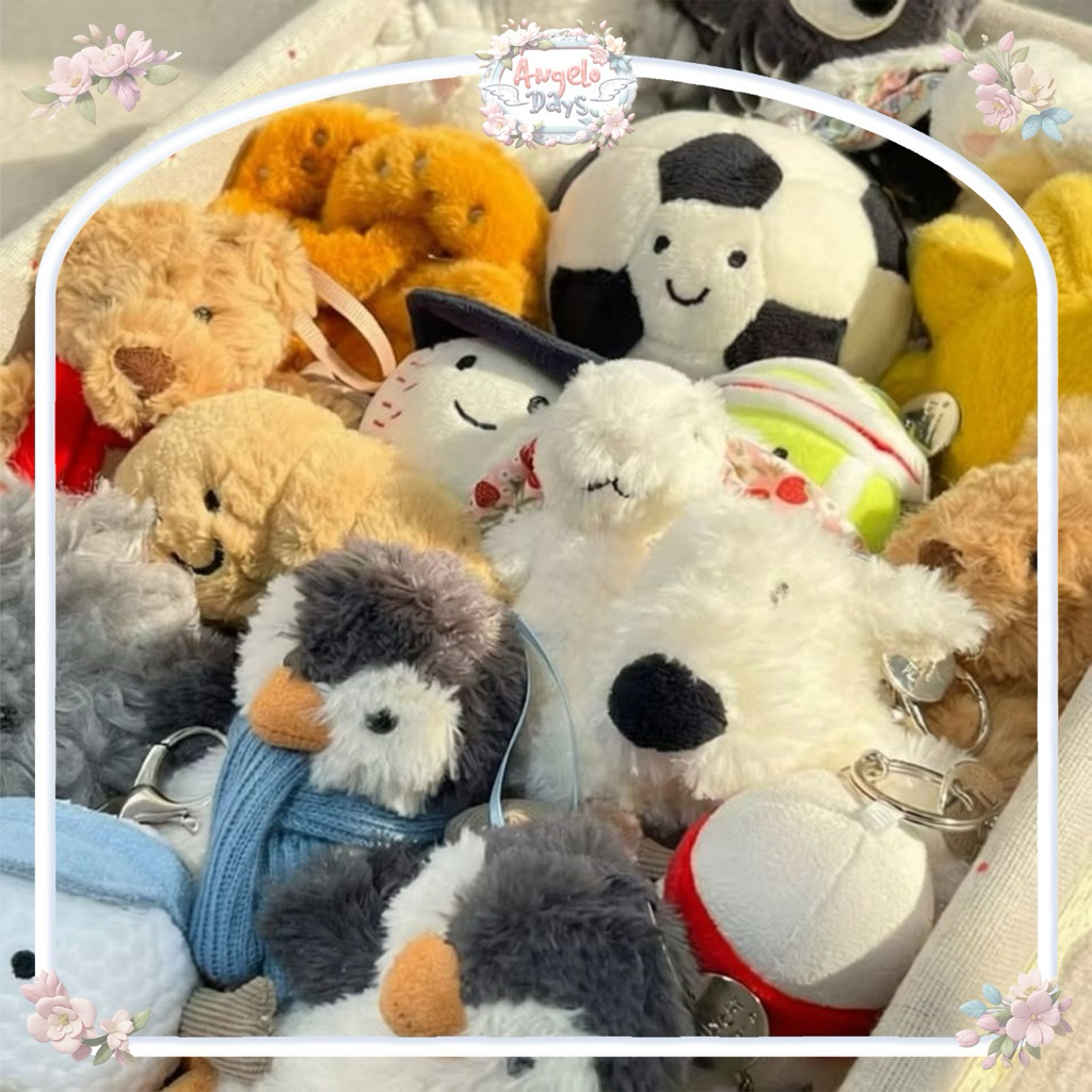 Jellycat Bag Charm Jellycat Plush Keyring + Pouch Dustbag Gantungan Kunci Jellycat