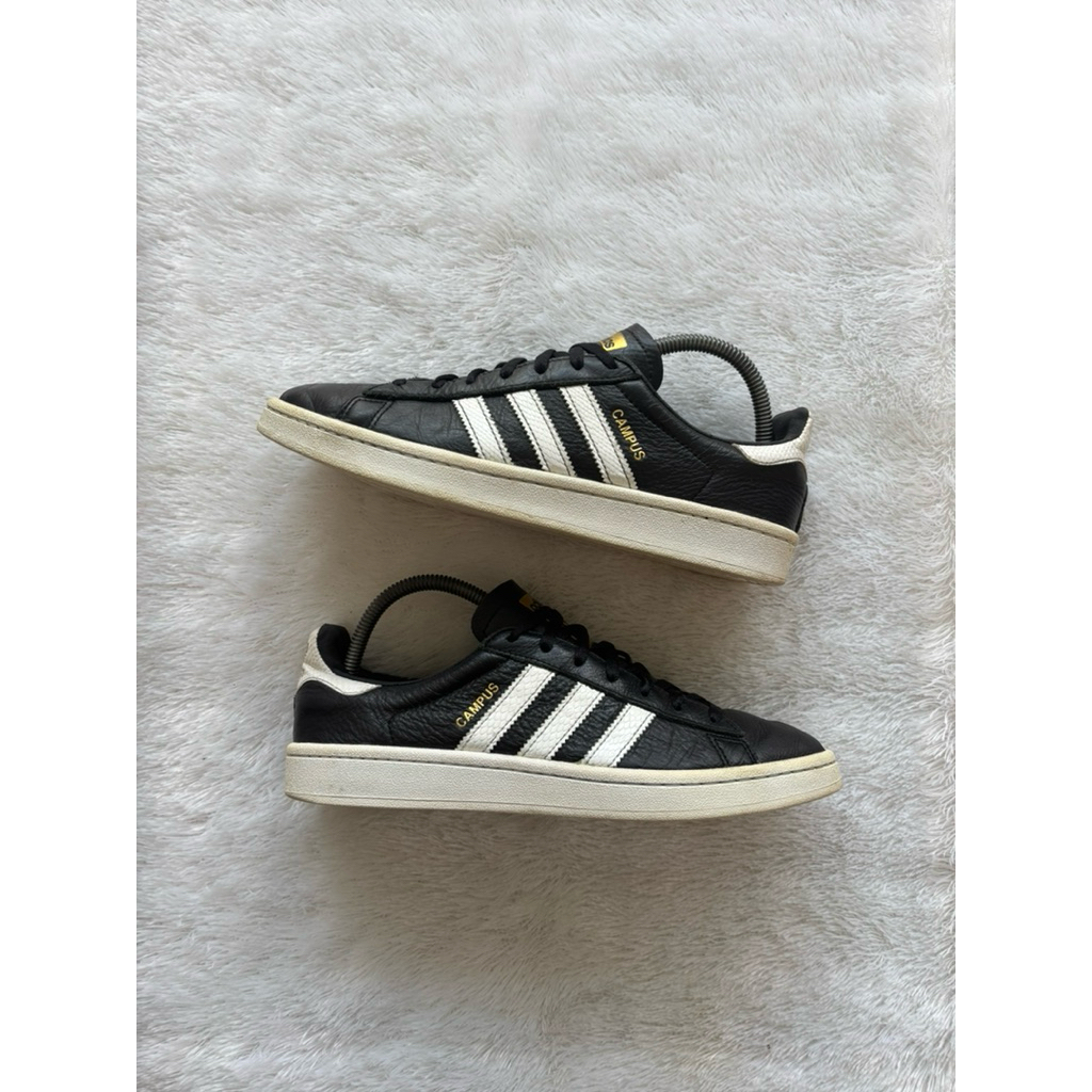 sepatu adidas campus casual black white size 41