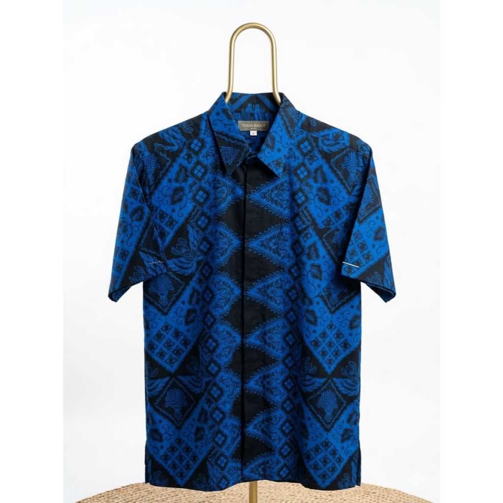 Baju Batik Baduy Pria Lengan Pendek-Tradisional Khas Lebak Banten