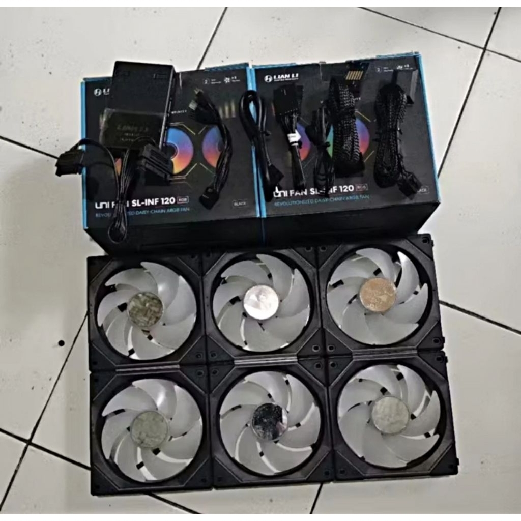 lian li unifan sl120 infinity 6pcs bekas no minus