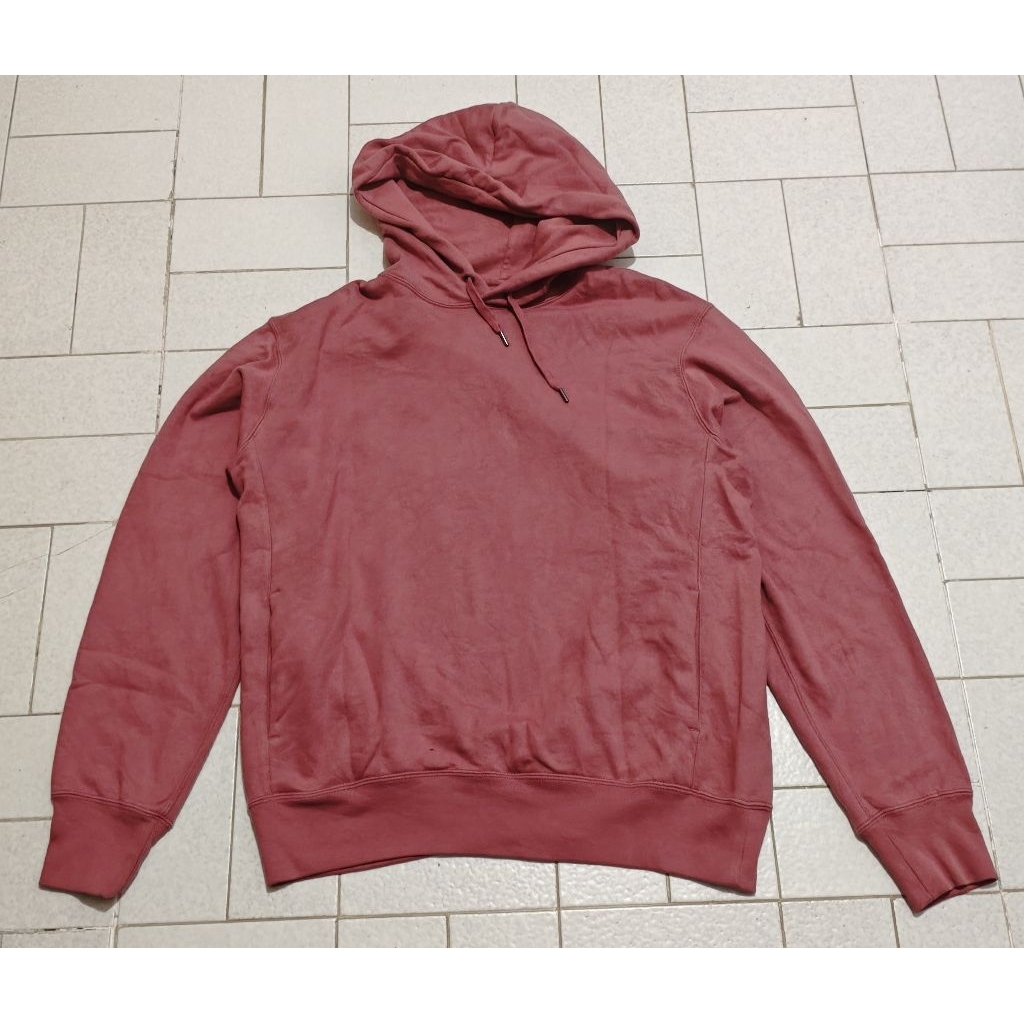 Jaket Hoodie Uniqlo Maroon