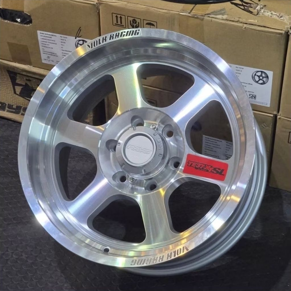 velg mobil ring 18 TE37 XT FULL POLISH LEBAR 9 velg racing r18 Fortuner Hilux Ford everest triton Fo