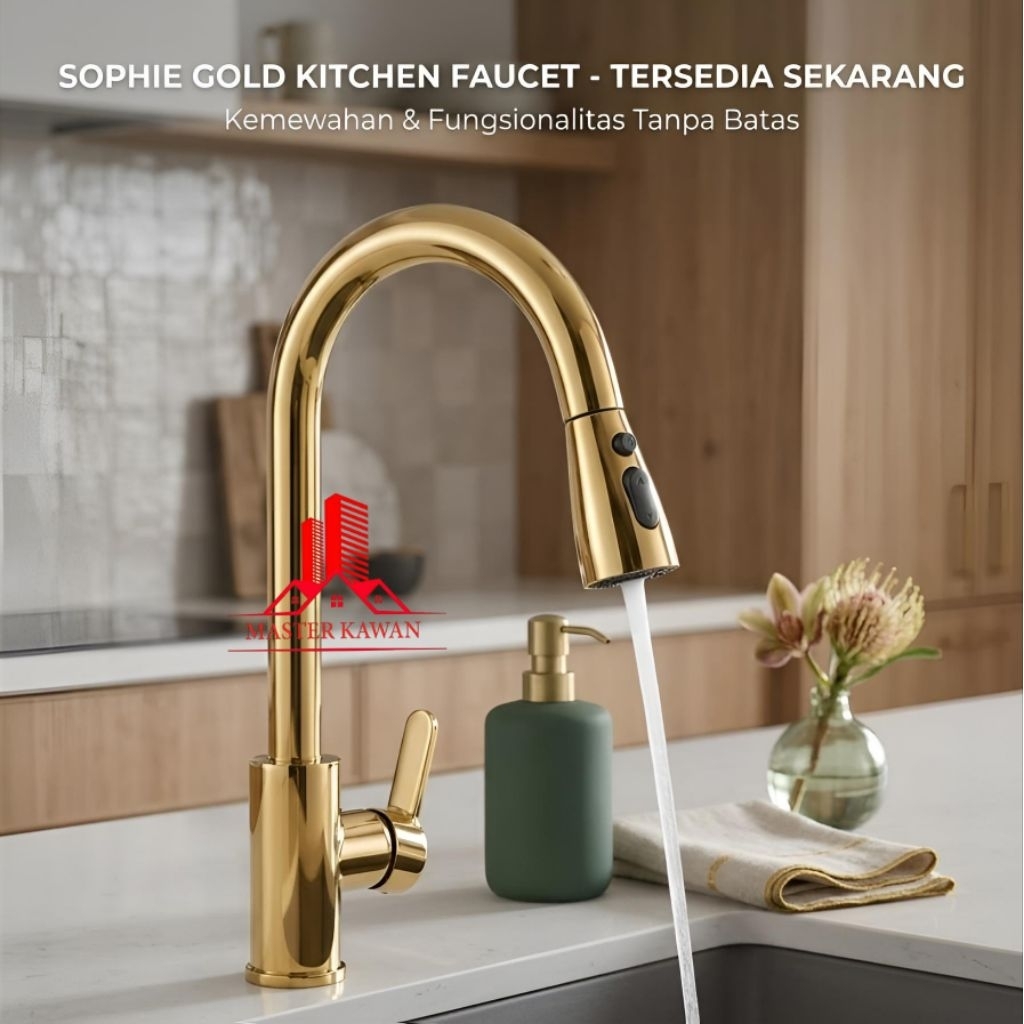 Kran Kitchen Sink Stainless SUS 304 GOLD /Kran Sink Tarik GOLD