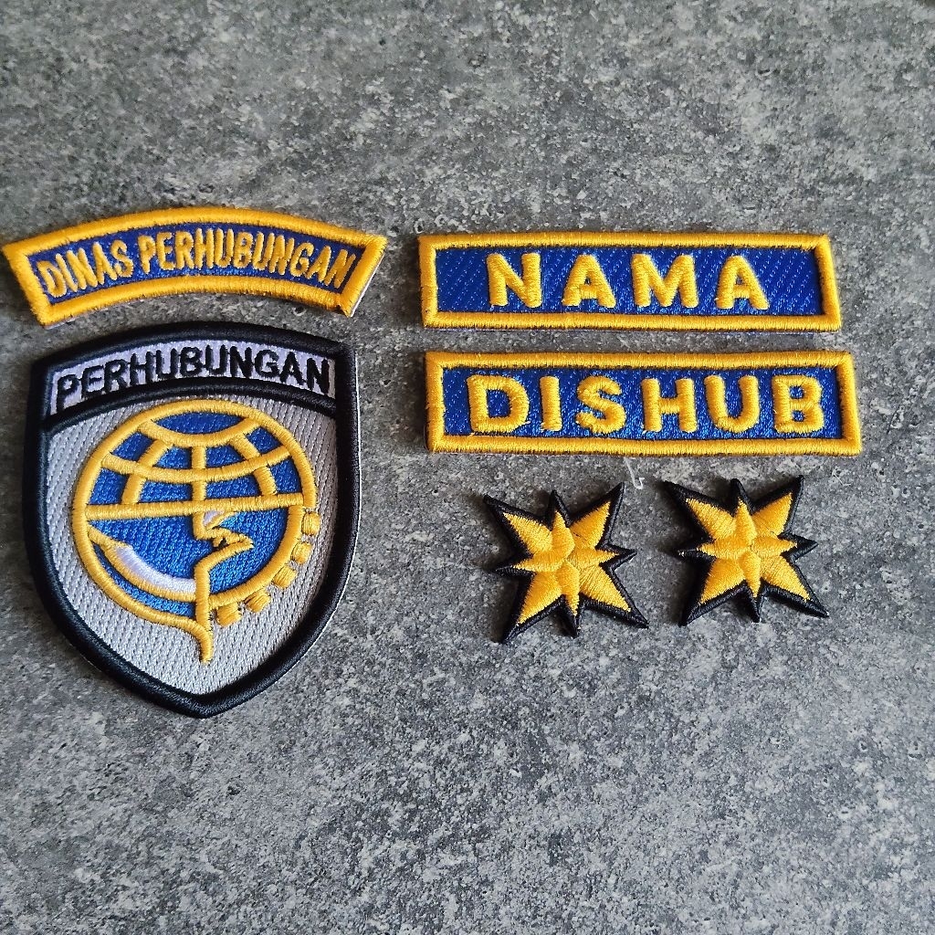 set lengkap atribut dishub timbul plus nama