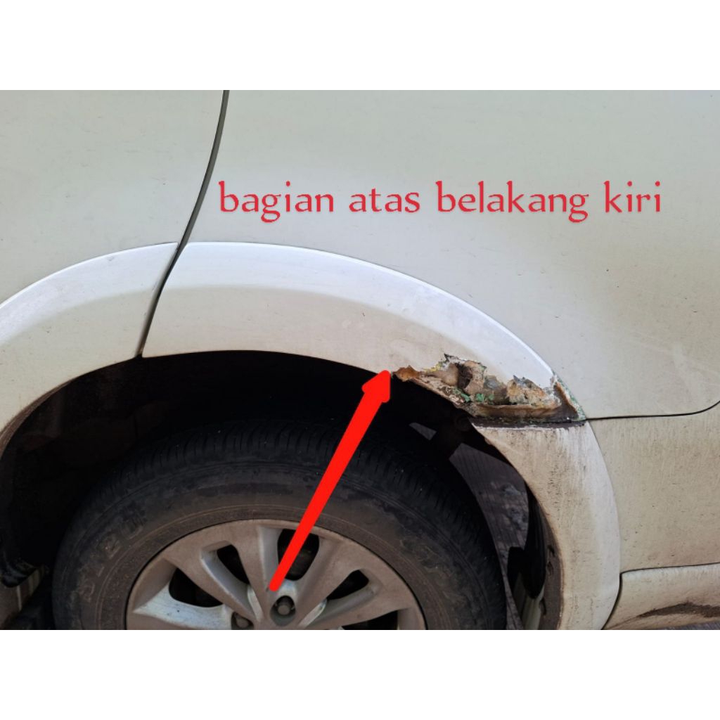 over fender Terios tx adventure bagian belakang 3 bagian