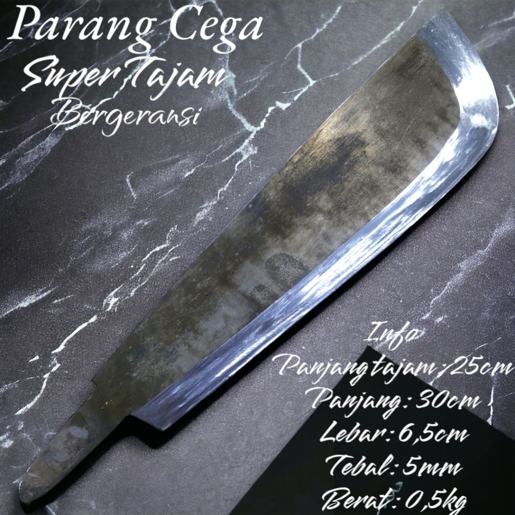 PARANG CEGA SUPER TAJAM BAJA TEMPA PERKAKAS PERKEBUNAN PISAU KEBUN PEMOTONG RANTING SEMAK ALAT KEBUN