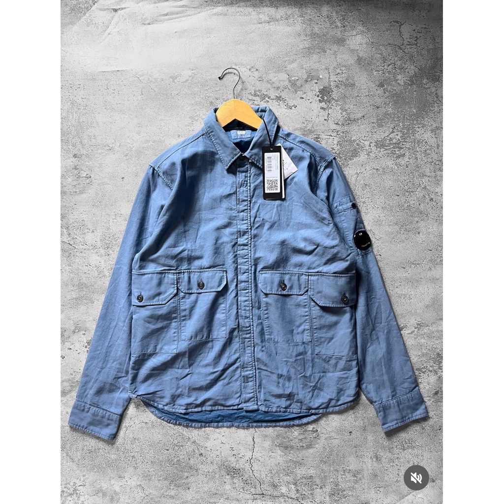 Cp Company Overshirt Button Blue CLG RFID