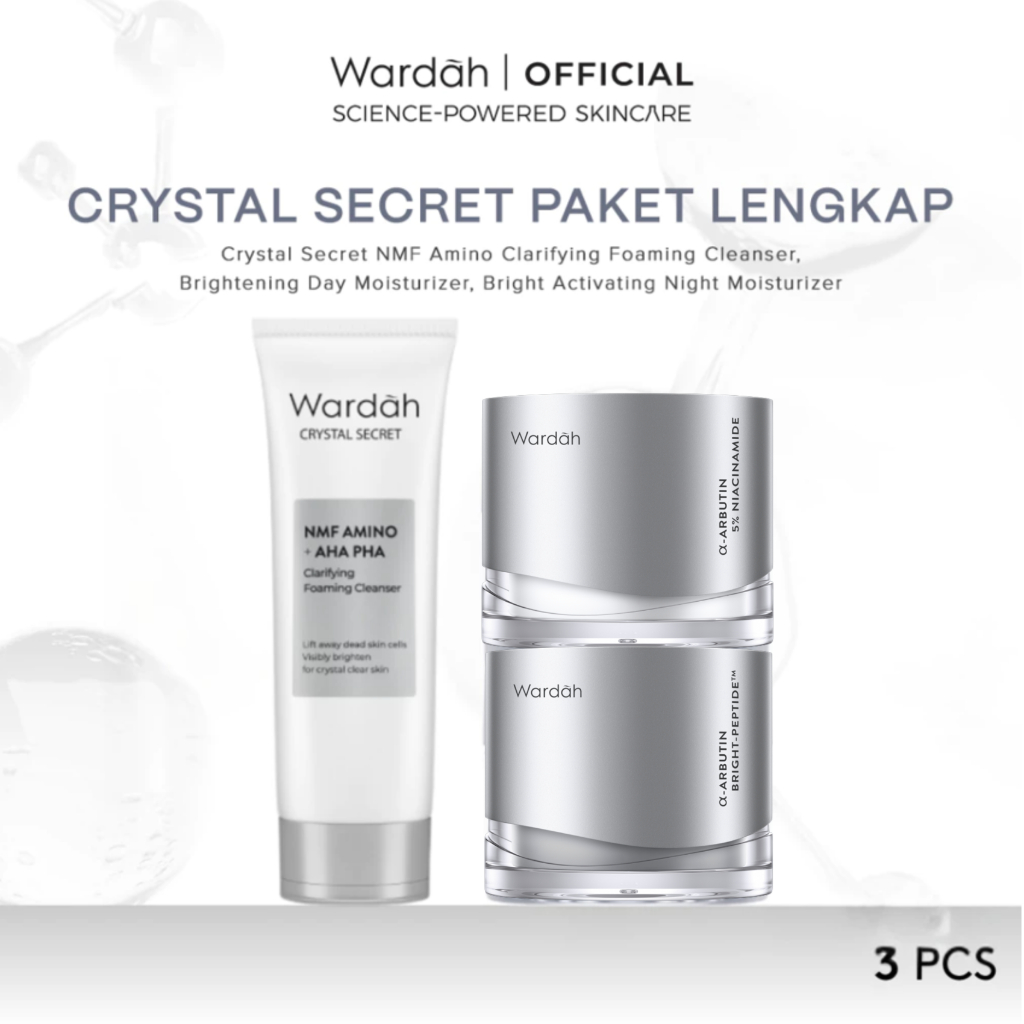 [CREATOR PICKS] WARDAH Paket Crystal Secret Lengkap - Crystal Secret NMF Amino + AHA PHA Clarifying 