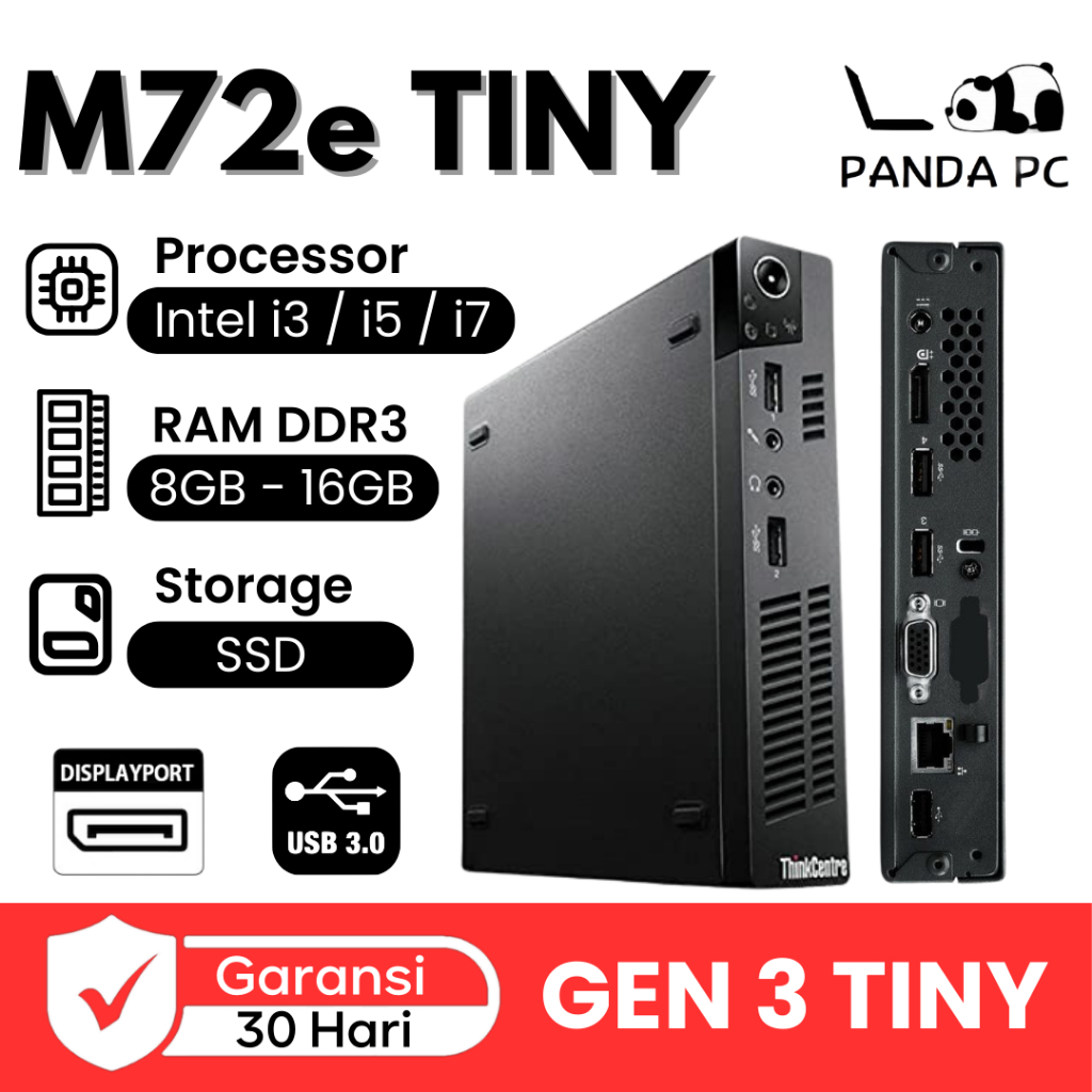 PC Lenovo ThinkCentre M72e Tiny Intel Core i3 / i5 / i7 3rd Gen PC Mini LGA 1155
