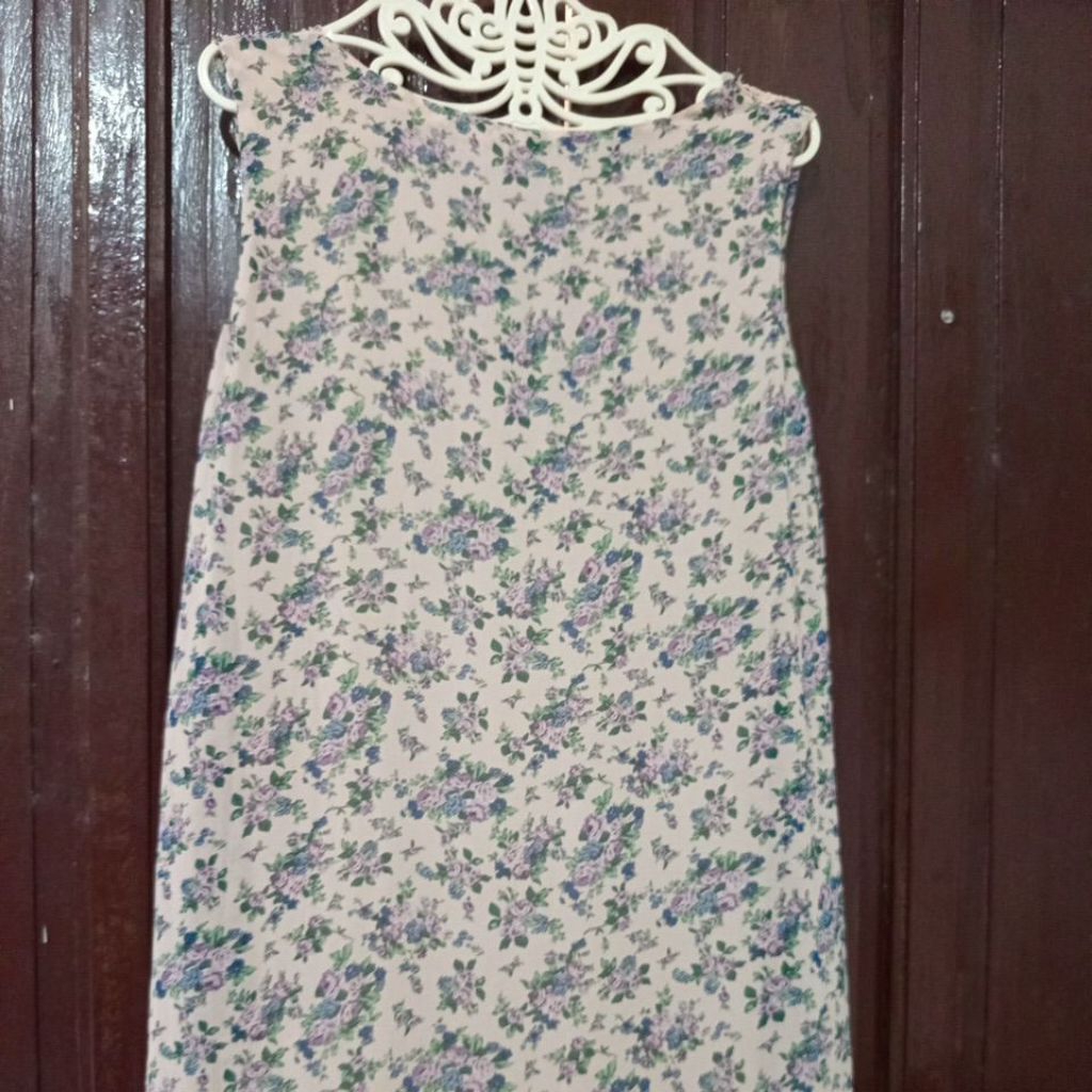 prelove dress panjang lengan tanktop/baju muslim bahan satin