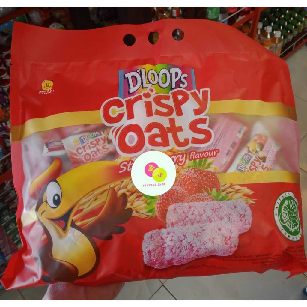 Dloops Crispy Oat Strawberry isi 40pcsEXp 02/2027- Dloops Oat Jumbo isi 40pcs