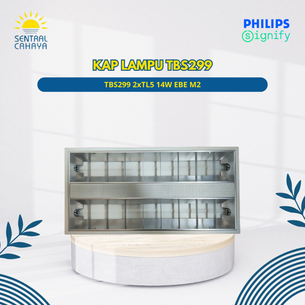 KAP LAMPU PHILIPS TBS299 2xTL5 MEREK PHILIPS