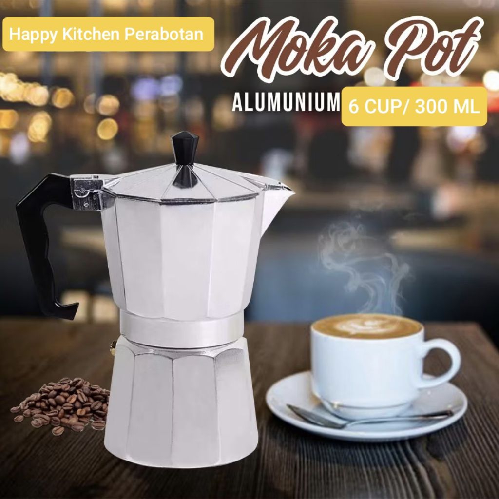 COFFEE POT MOKA POT 6 CUP 300 ML KHUSUS INSTAN