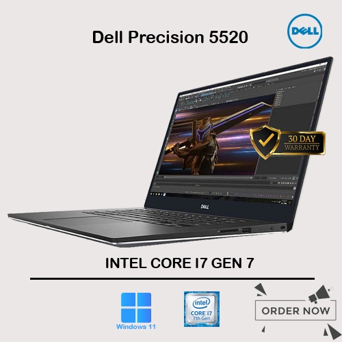 Laptop Dell Precision 5520 / Core i7 Gen 7 / VGA Quadro M1200 / Workstation