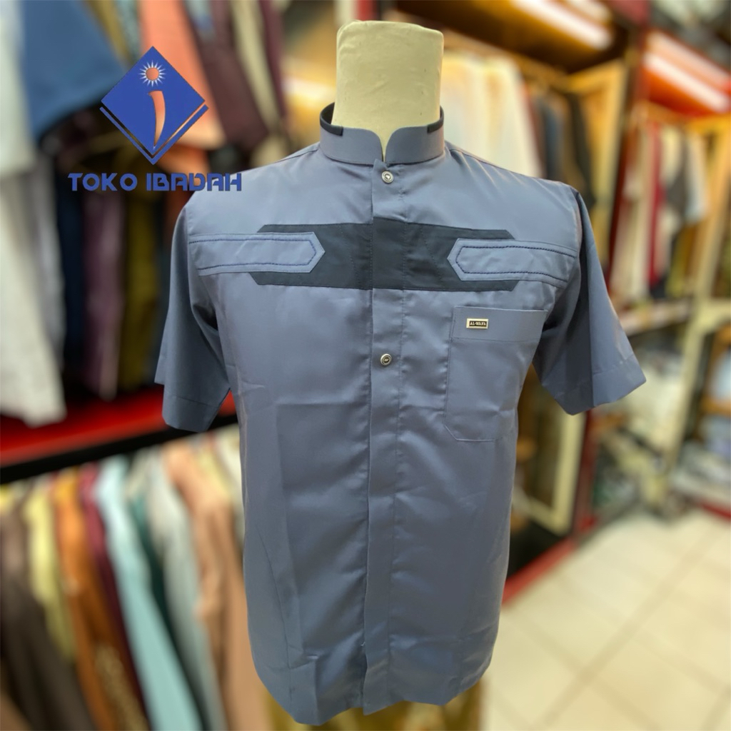 Koko Al Wafa | Atasan Lengan Pendek Bahan Premium