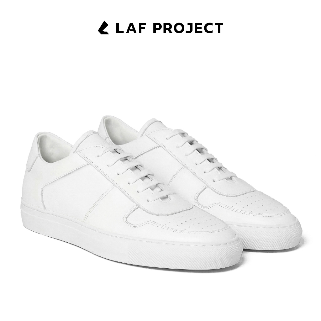 Sepatu Sneakers Pria Putih Polos Hitam White Black AIR ADAMS LAF Project