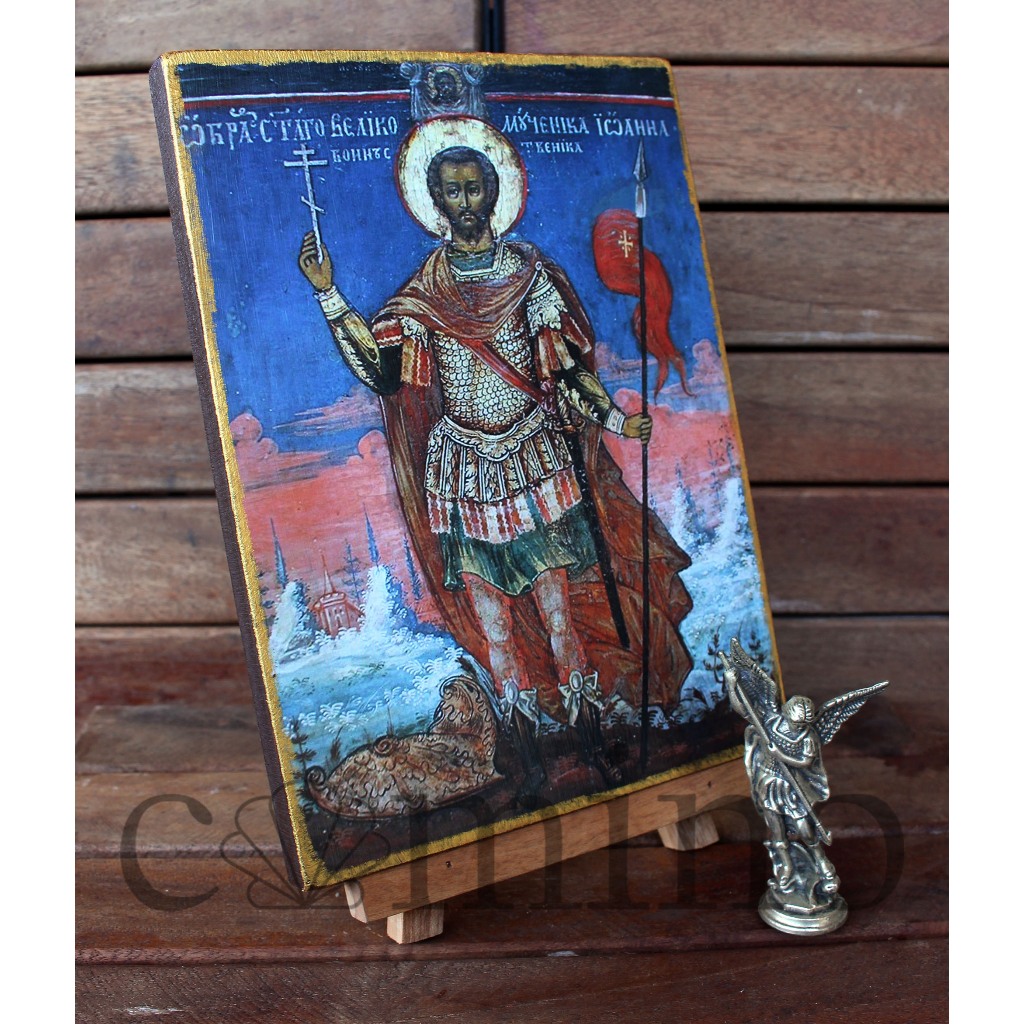Ikon Santo Yohanes Prajurit | Saint John the Warrior | Pejuang Orthodox Soldier Saint Martyr Tentara