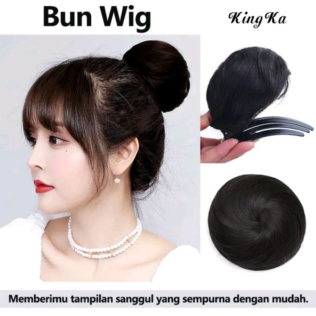 Rambut Palsu Sanggul - Alami, Bervolume, Mudah Dibentuk