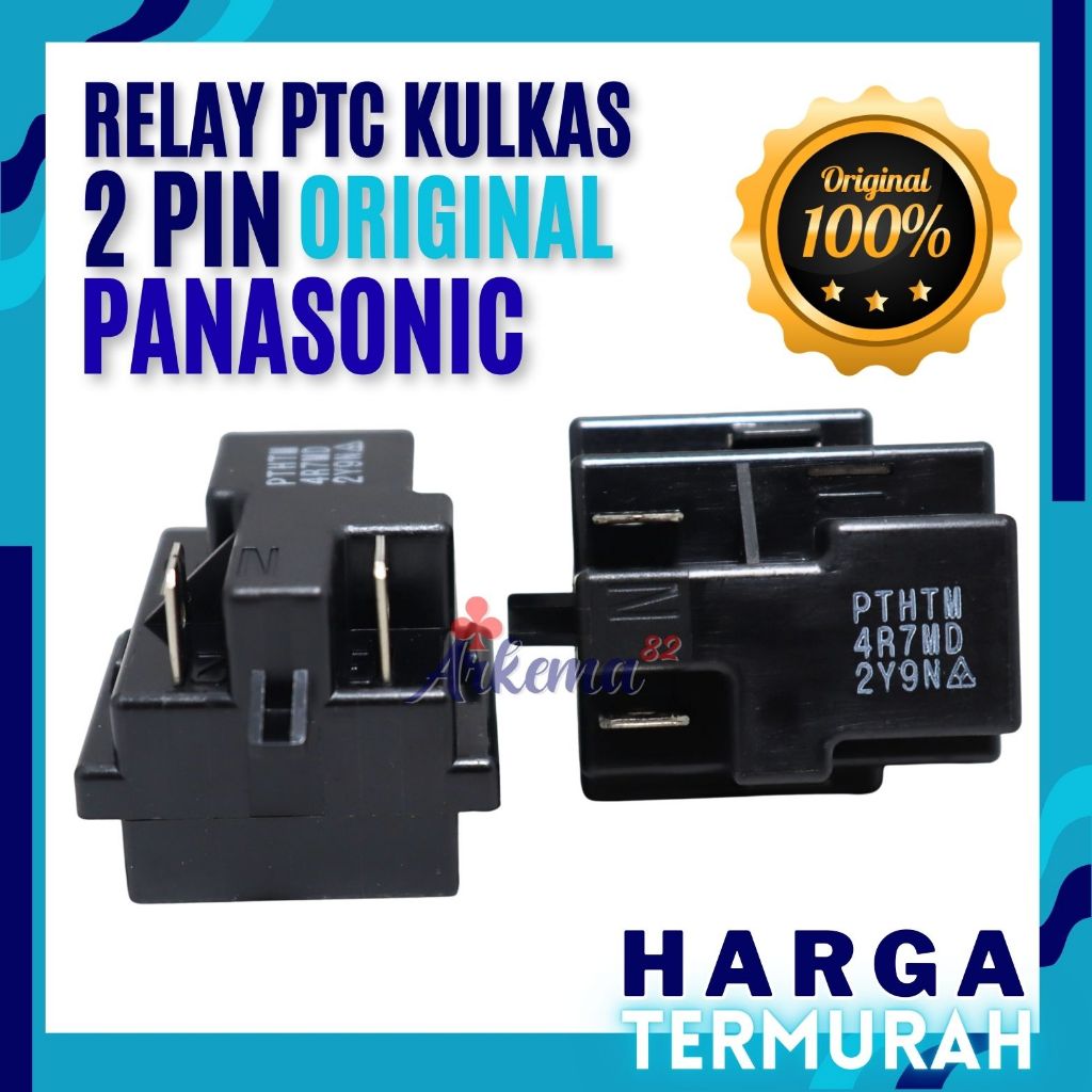 RELAY - RILAY PTC COMPRESSOR KULKAS ORIGINAL | 2 KAKI / 2 PIN | RELAY PTC | OVERLOAD PTC SPARARE KUL