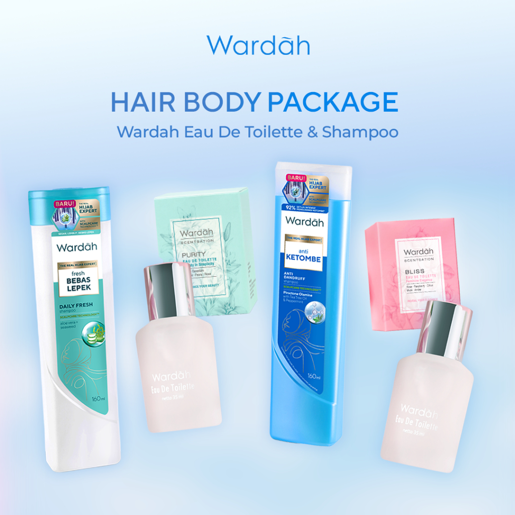 Wardah Paket Scentsation Eau de Toilette 35 ml + Hairfall Shampoo 160 ml