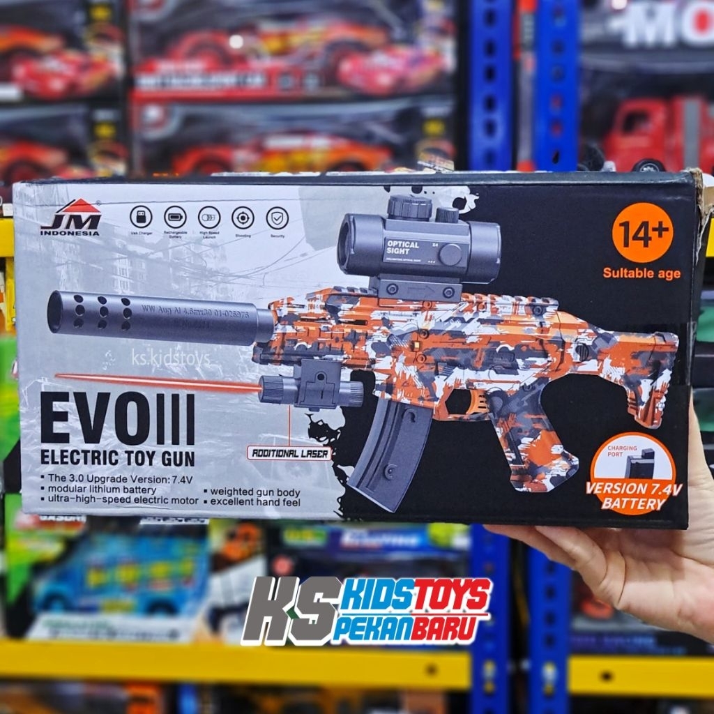 mainan anak tembak menembak water gell gel gun blaster elektrik electric gun jelly bomb