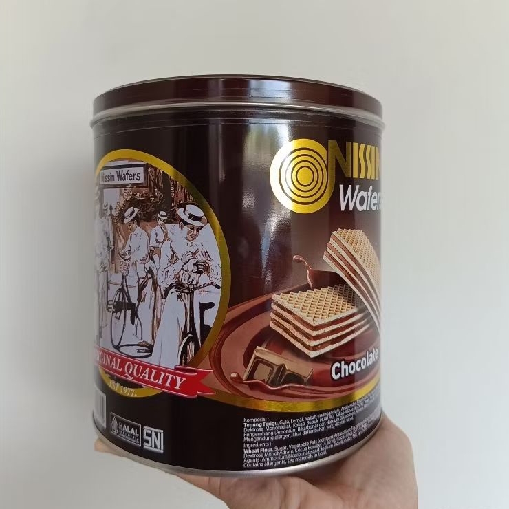 Nissin Wafer Chocolate Special Edition 267 gr  Roti Lebaran Nissin Chocolate 570 gram Kaleng