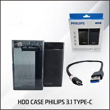 HDD Harddisk casing 3.1 philips transparan USB Type C HDD 3.1 philips Carbon USB 3.1 type C
