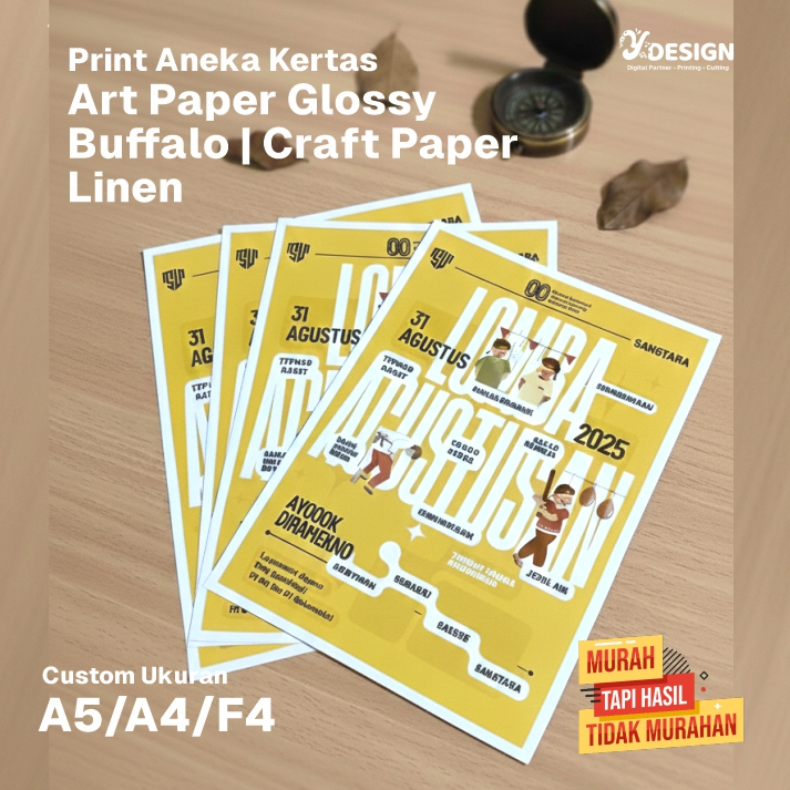 Print Poster, Brosur, Cover, Form, Dokument Murah | Cetak Art Paper Glossy | Cetak Craft | Cetak Buf