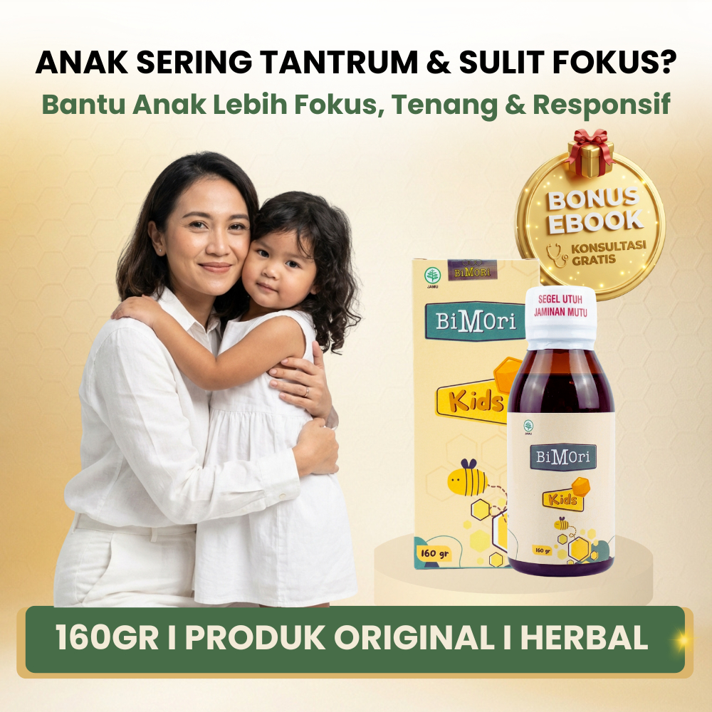 Bimori Kids Obat Anak Tantrum Autis Hiperaktif Vitamin Cepat Bicara Multivitamin Herbal Original