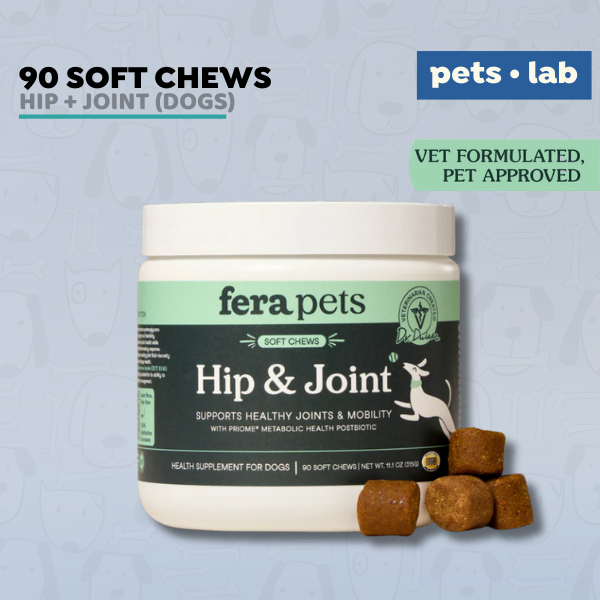 Fera Pet Organics Hip Joint Glucosamine Dog Dysplasia Anjing MSM