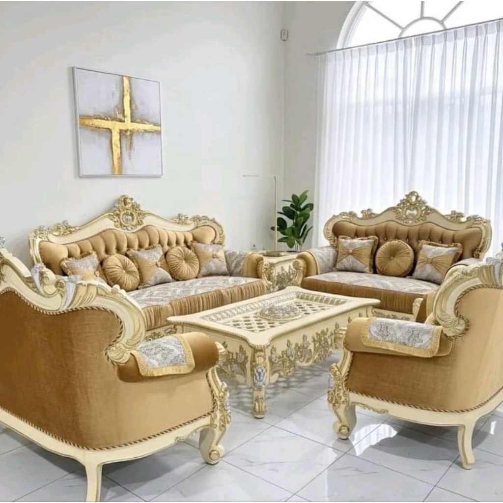 Set Kursi Tamu Mewah Kayu Jati Terlaris Sofa Tamu Sultan Mewah Terbaik