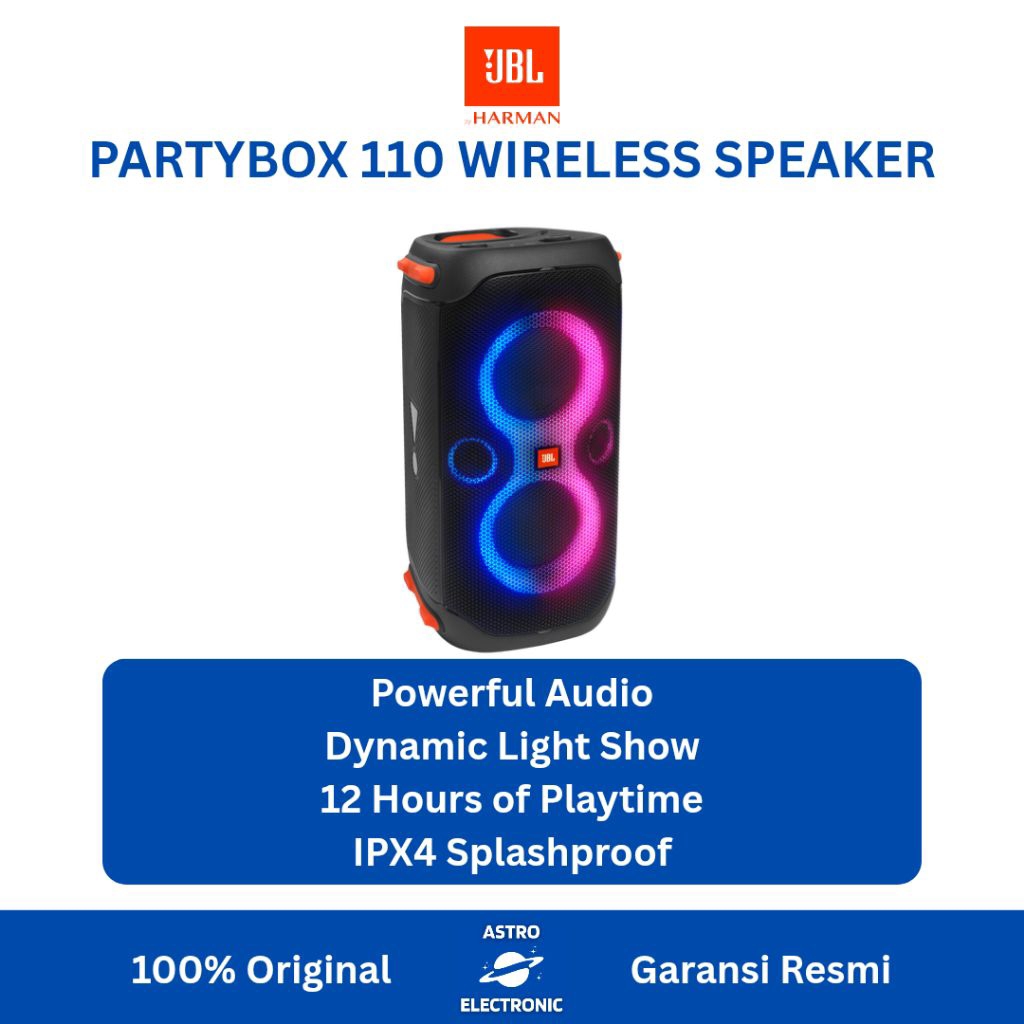 JBL PARTYBOX 110 / PARTYBOX110 PORTABLE BLUETOOTH PARTY SPEAKER